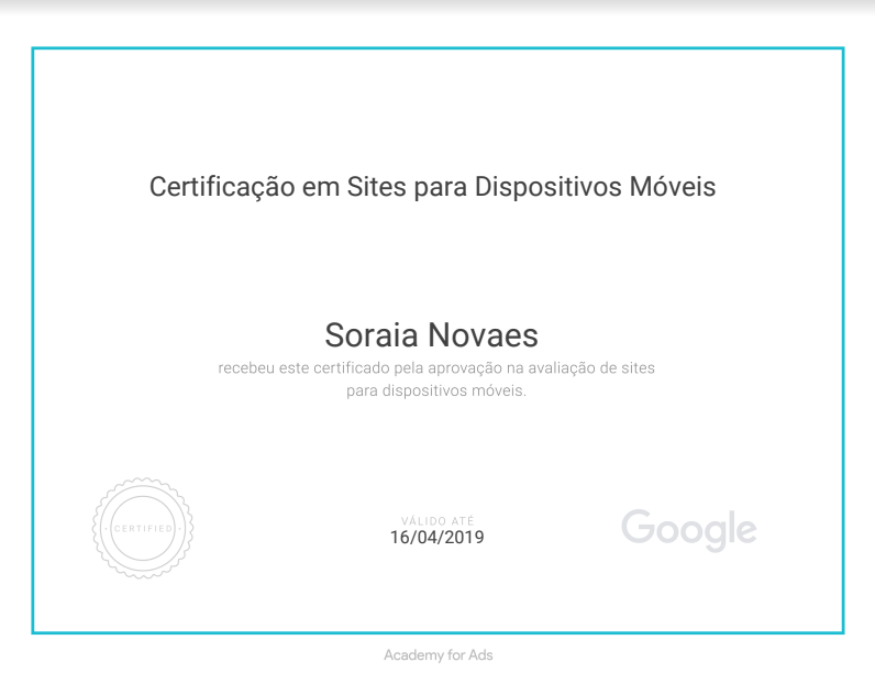 Certificado em Sites para Dispositivos Móveis